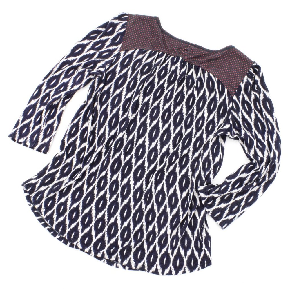 Anthro A Common Thread Ikat Embroidered Top XS - Picture 4 of 6